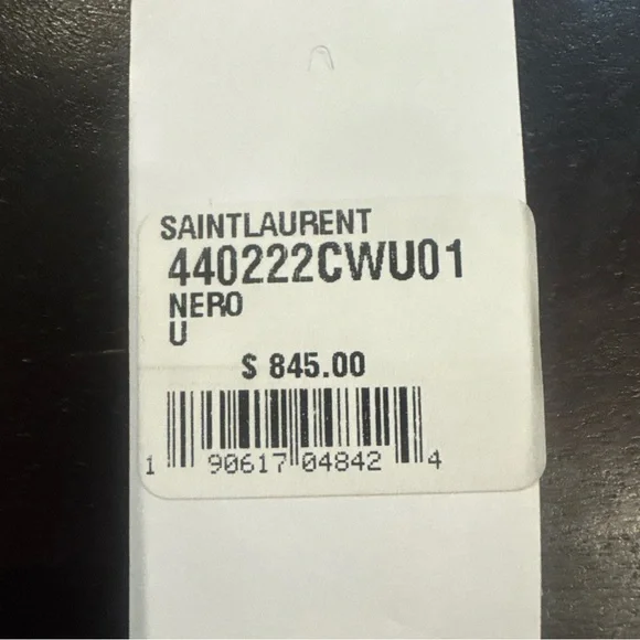 Yves Saint Laurent Black Sizable Clutch with detachable wristlet with gold YSL. - Picture 12 of 16